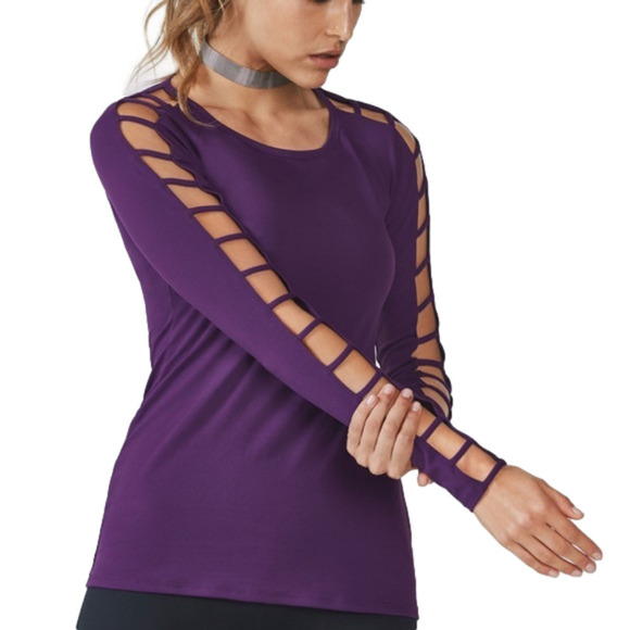 Fabletics Tops - 𝅺fabletics Evangeline Top in Eggplant sz S NWT